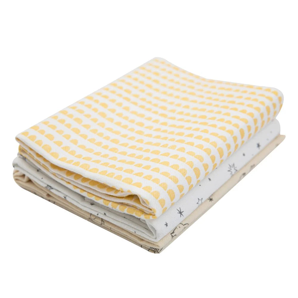 Cueiro Flanelado Campose Estampado 80x80cm - Amarelinho