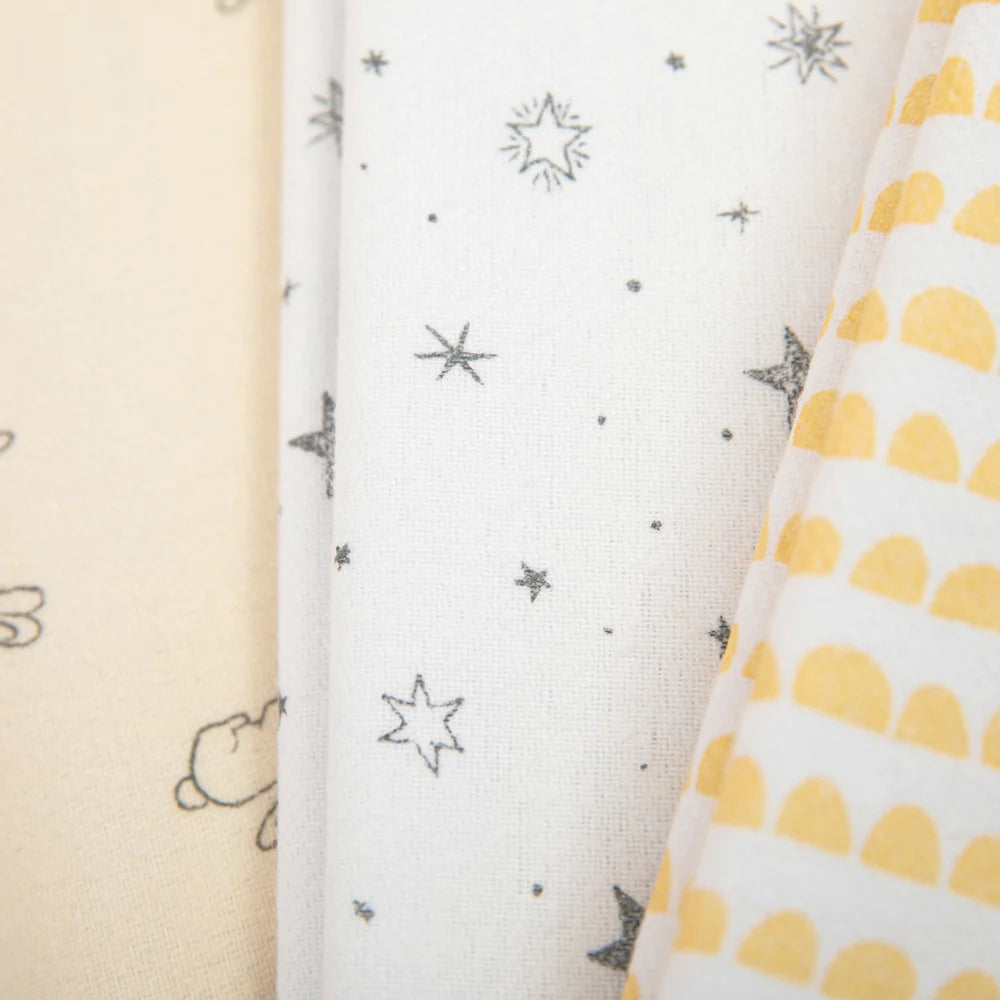 Cueiro Flanelado Campose Estampado 80x80cm - Amarelinho