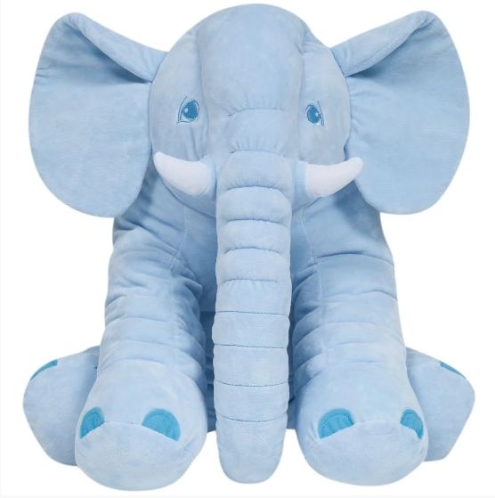 Elefante Almofada de Pelúcia 60cm - Azul