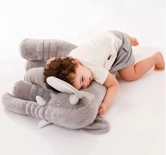 Elefante Almofada de Pelúcia 60cm - Cinza