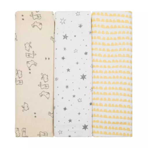 Cueiro Flanelado Campose Estampado 80x80cm - Amarelinho