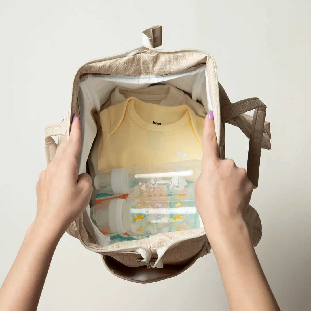 Mochila Maternidade Multifuncional Ibiza Bege - Hug