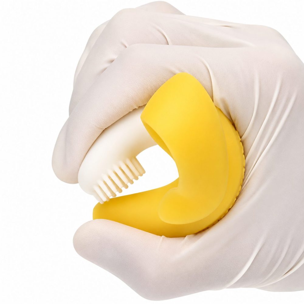 Mordedor Massageador de Gengiva Bebê em Silicone - Banana