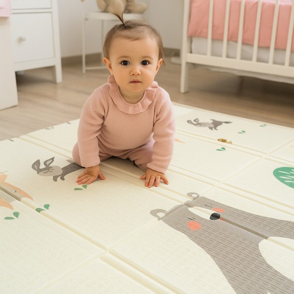 Tapete de Atividades Dupla Face 120cm x 120cm - Urso