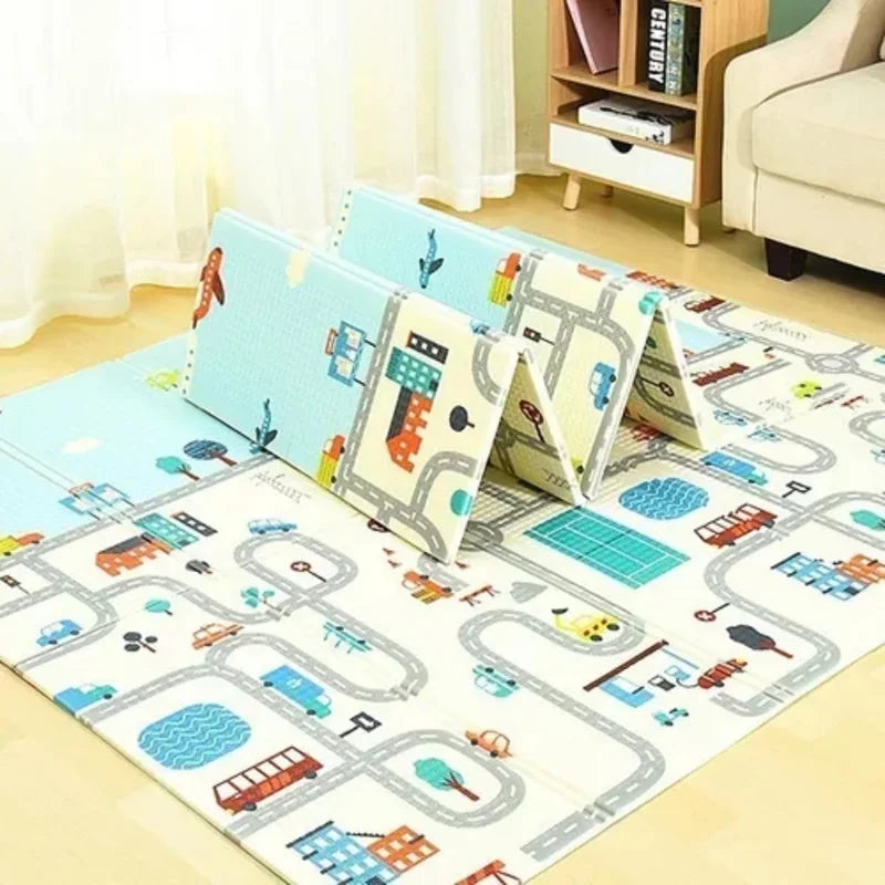 Tapete de Atividades Dupla Face 120cm x 120cm - Carros