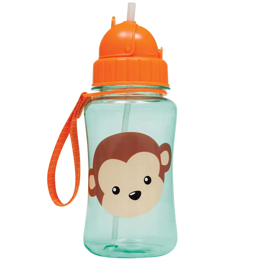 Garrafinha Infantil Animal Fun Buba Com Canudo 350ml - Macaco