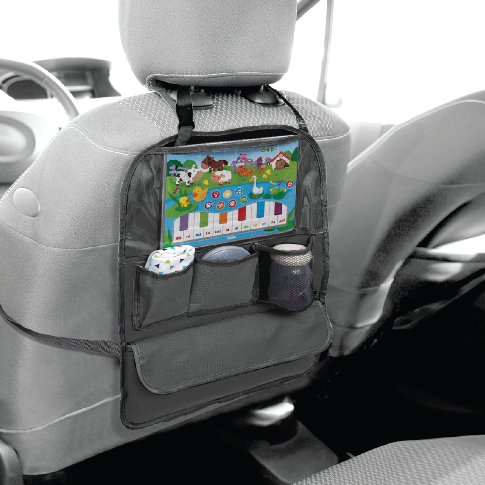 Organizador para Carro com Case Para Tablet Preto - Buba