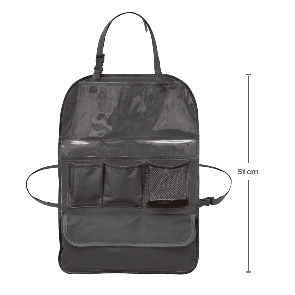 Organizador para Carro com Case Para Tablet Preto - Buba