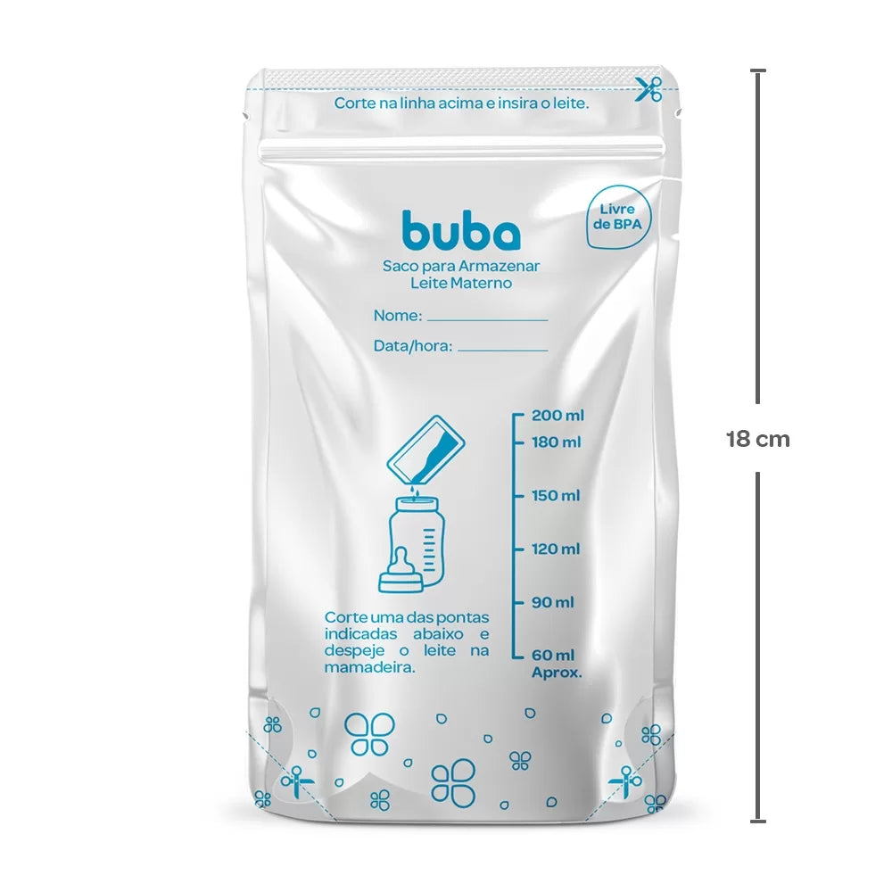 Sacos Para Armazenar Leite Materno 250ml c/ 25 Unidades