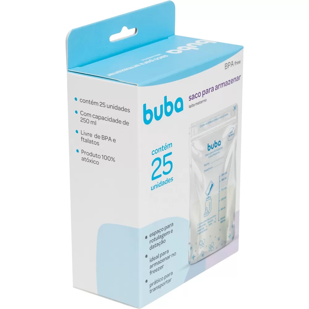 Sacos Para Armazenar Leite Materno 250ml c/ 25 Unidades