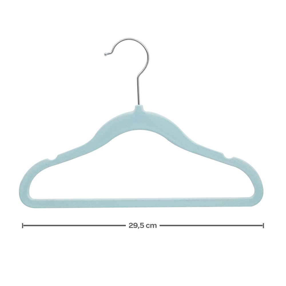 Kit 5 Cabides Infantil Buba em Veludo Azul