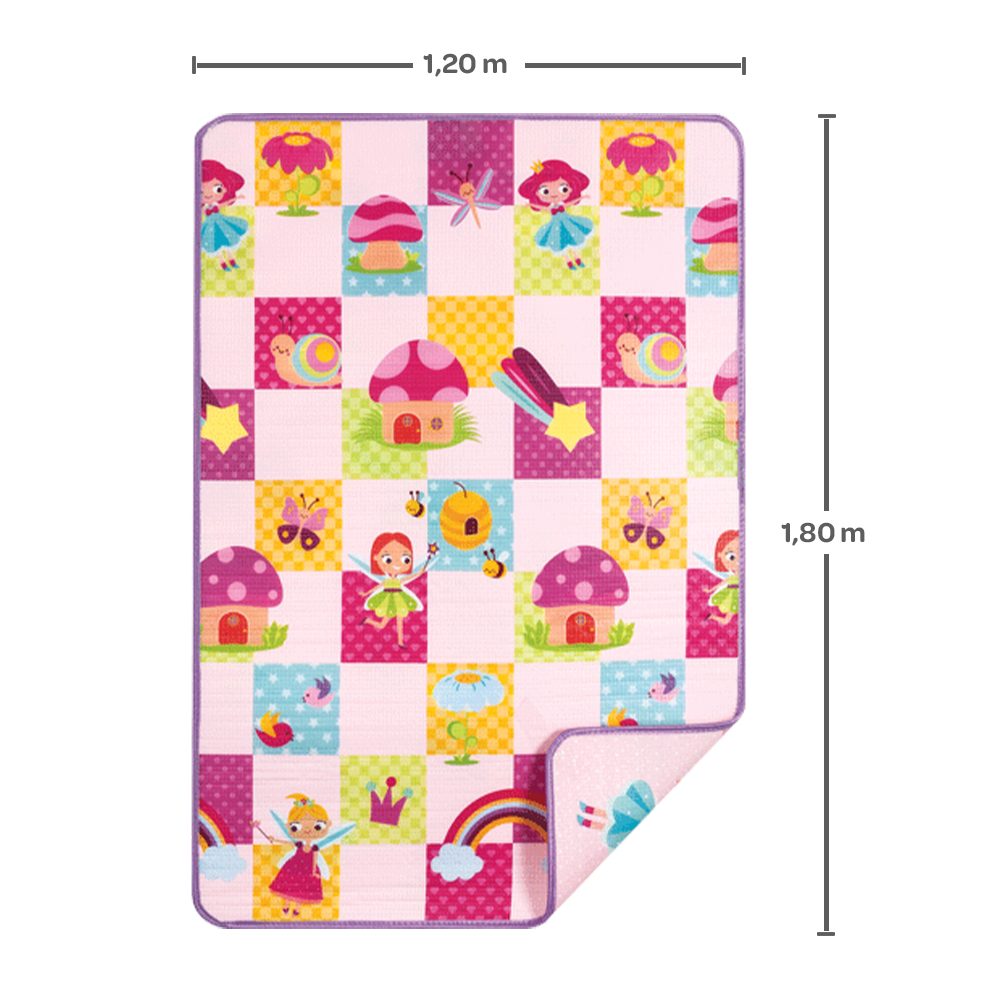 Tapete Fadinhas Dupla Face Buba 120cm x 180cm
