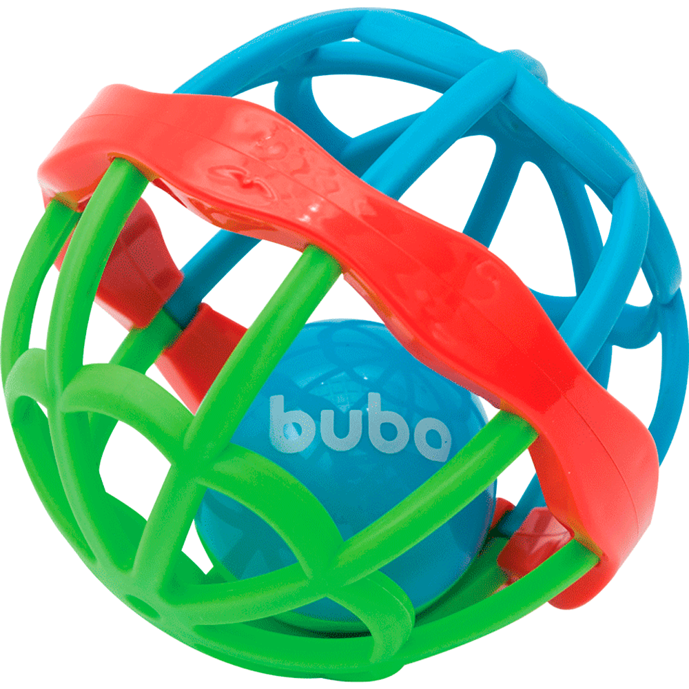 Bola Baby Ball Cute Colors Buba Com Chocalho - Menino