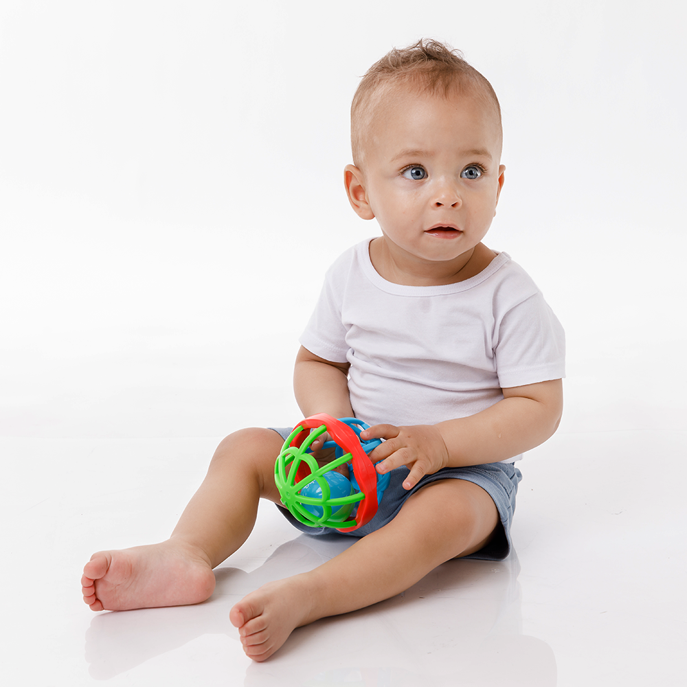 Bola Baby Ball Cute Colors Buba Com Chocalho - Menino