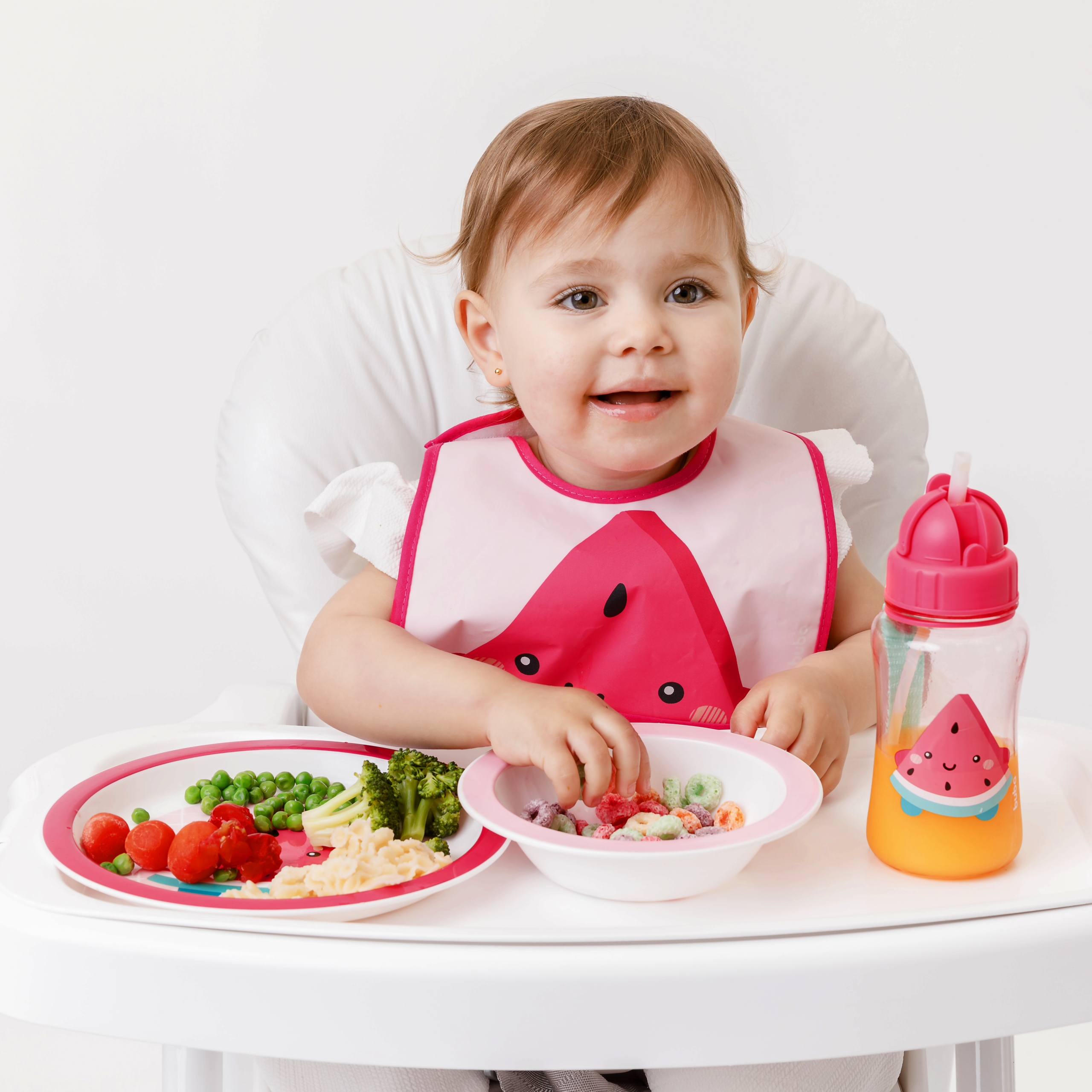 Garrafinha Infantil Animal Fun Buba Com Canudo 400ml - Melancia