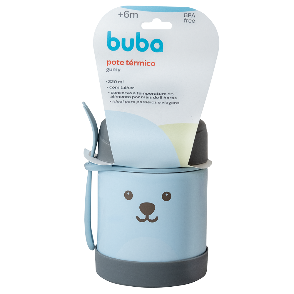 Pote Térmico Gumy Buba Azul Para Papinha