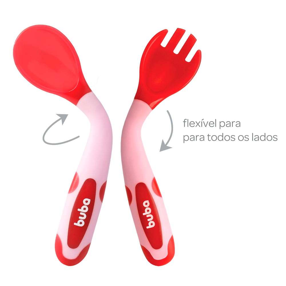 Kit Talher Flexível e Termossensível Buba Rosa