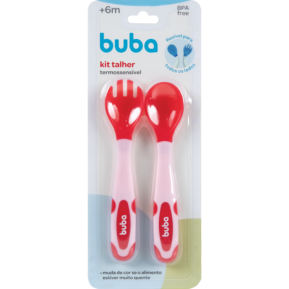 Kit Talher Flexível e Termossensível Buba Rosa
