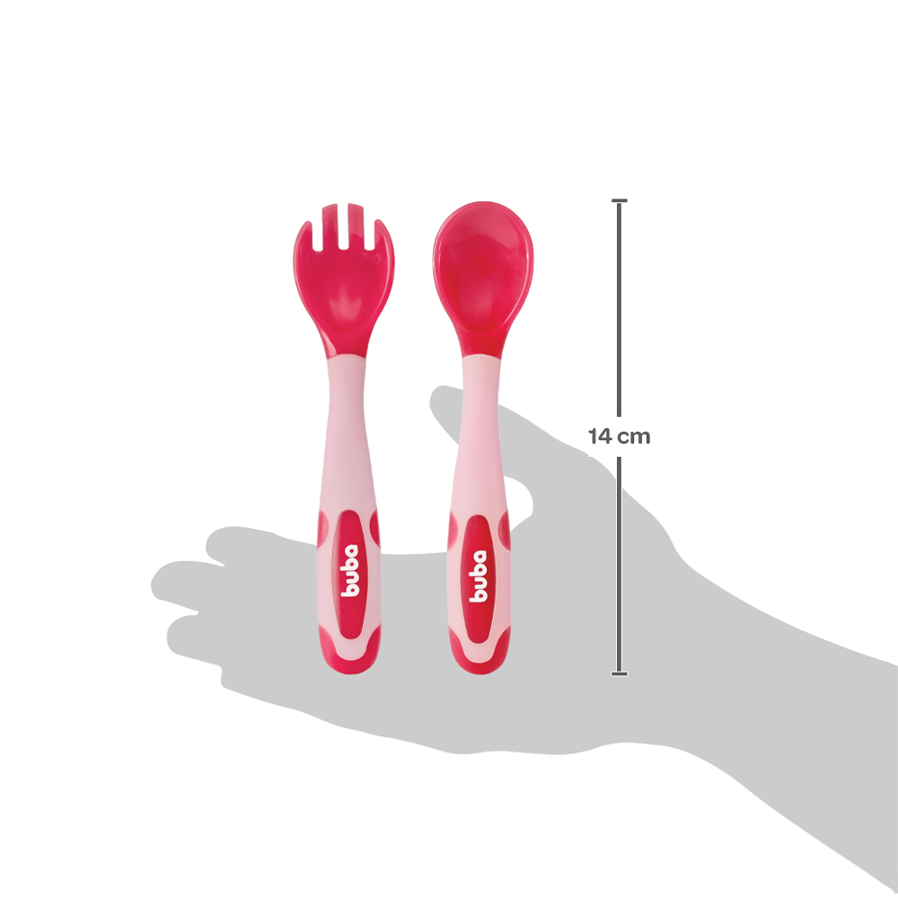 Kit Talher Flexível e Termossensível Buba Rosa