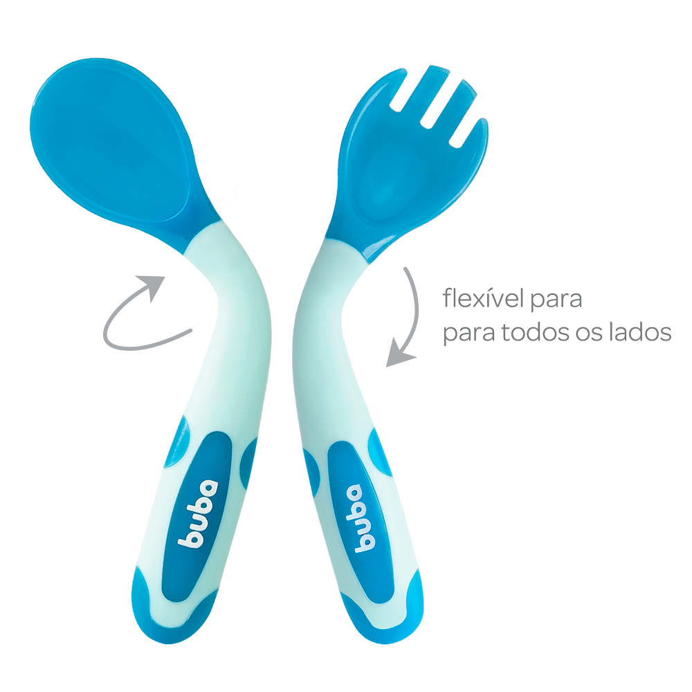 Kit Talher Flexível e Termossensível Buba Azul