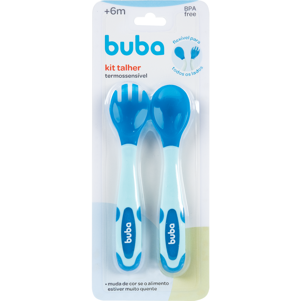 Kit Talher Flexível e Termossensível Buba Azul