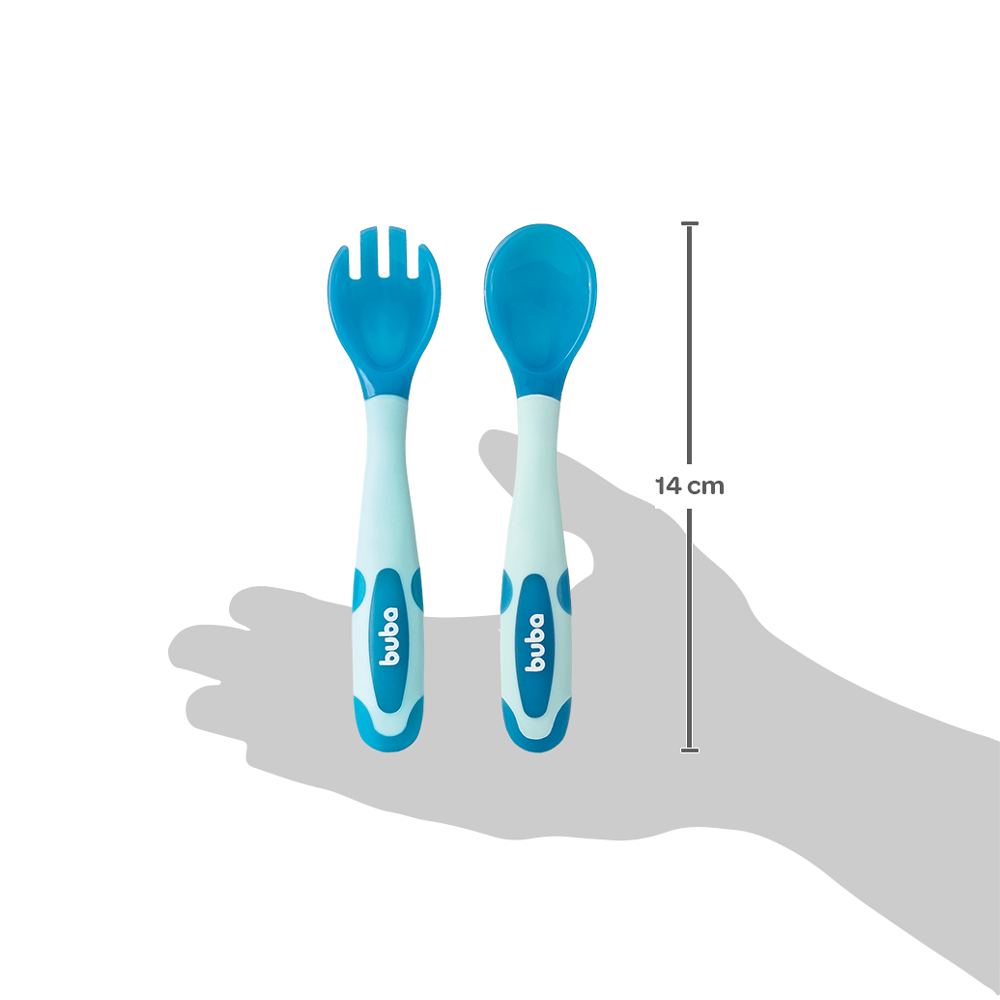 Kit Talher Flexível e Termossensível Buba Azul