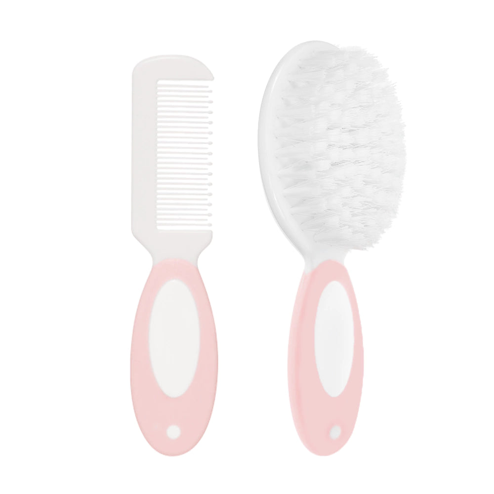 Kit Cuidado Escova e Pente Bebê Rosa - Buba