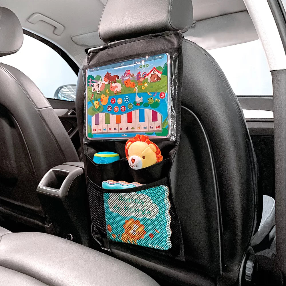 Organizador para Carro com Case Para Tablet Preto - Buba