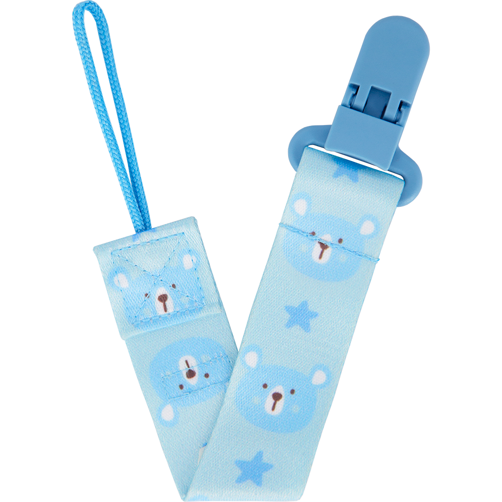 Prendedor De Chupeta Buba Clip Com Trava - Ursinho Azul