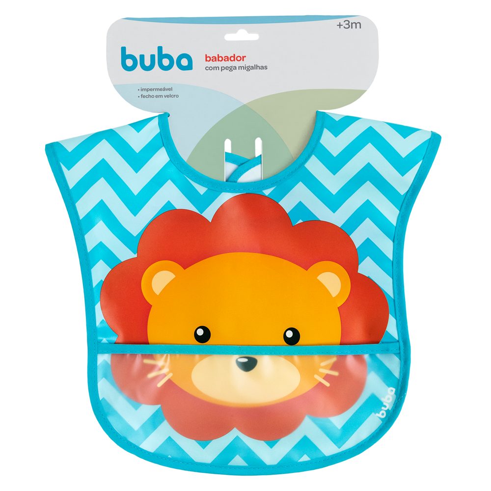 Babador Animal Fun Com Pega Migalhas Buba - Leão