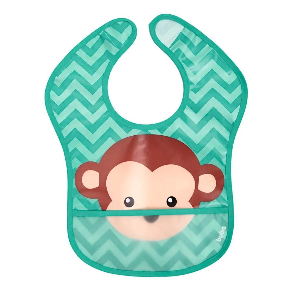 Babador Impermeável Com Bolso Pega Migalhas Buba - Macaco