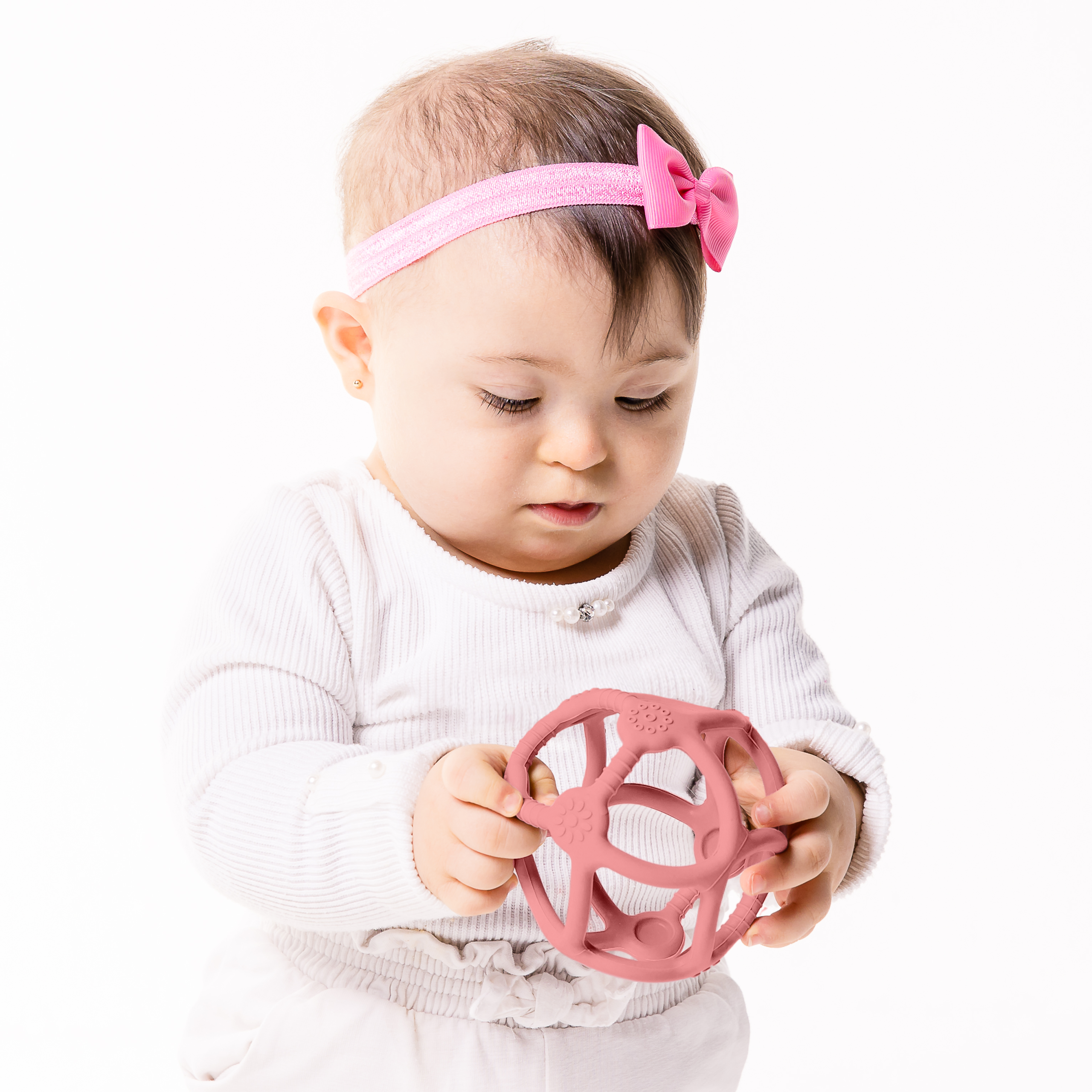 Mordedor Bola em Silicone (4M+) Rosa - Buba