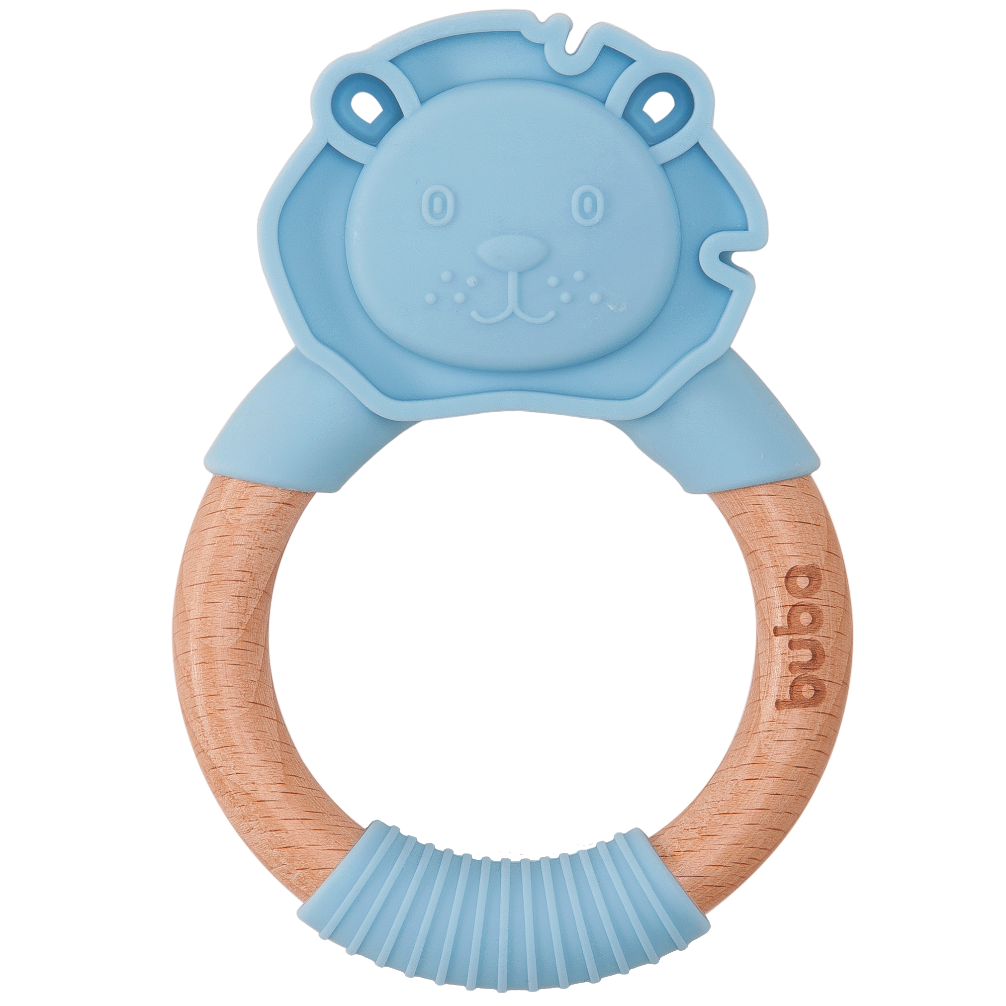 Mordedor Buba em Silicone e Bambu Leão Azul