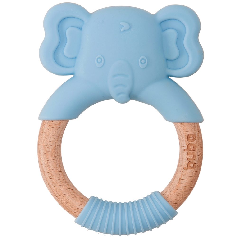 Mordedor Buba em Silicone e Bambu Elefante Azul