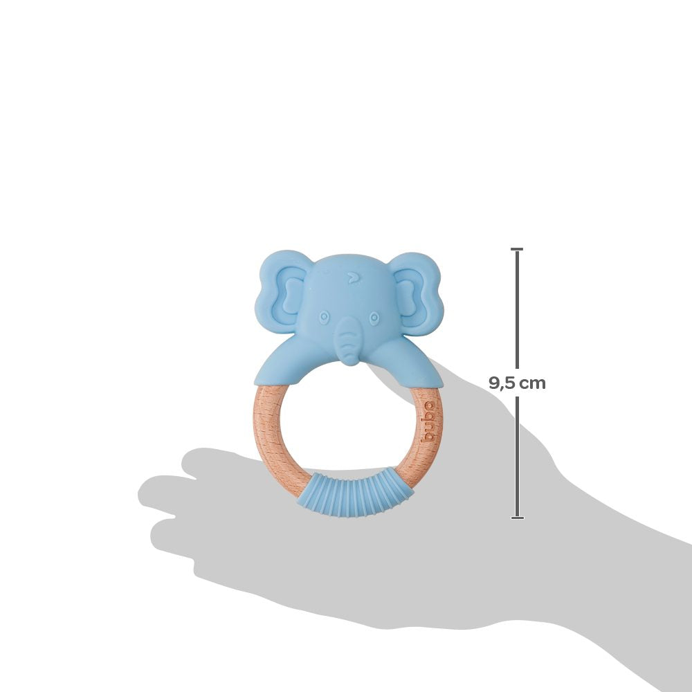 Mordedor Buba em Silicone e Bambu Elefante Azul