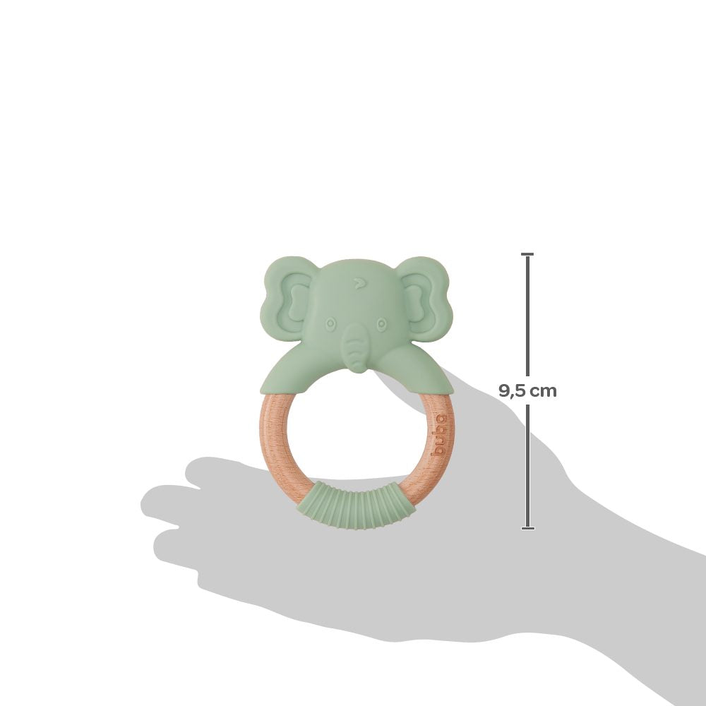 Mordedor Buba em Silicone e Bambu Elefante Verde