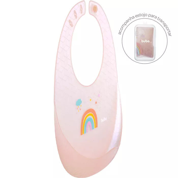 Babador de Silicone com Estojo Arco-Íris Buba