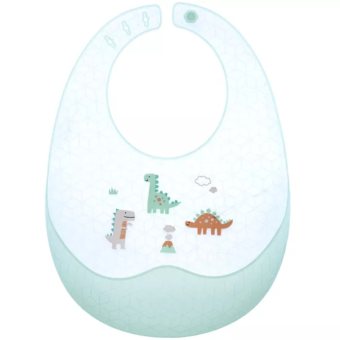 Babador em Silicone com Estojo - Dino