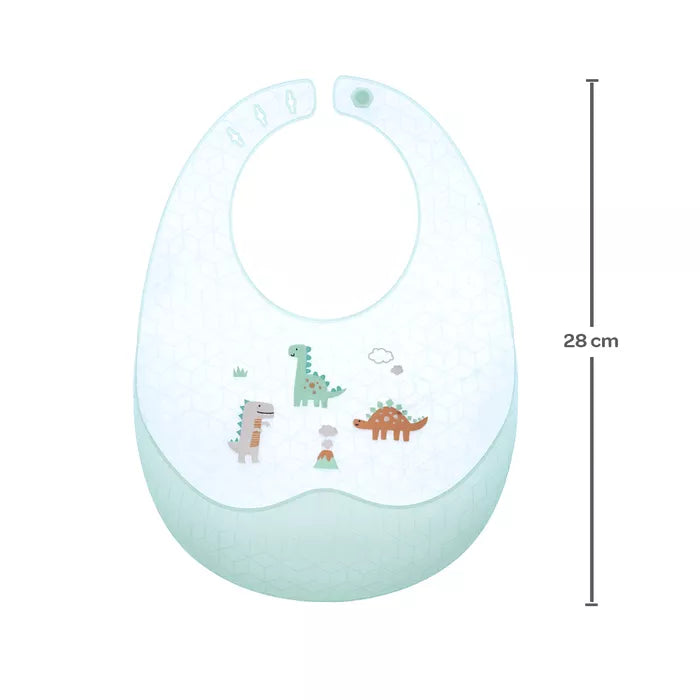 Babador em Silicone com Estojo - Dino