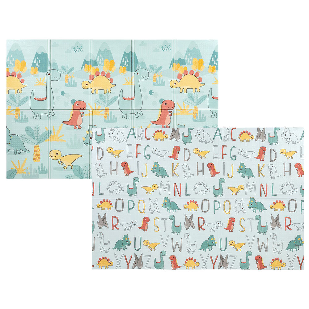 Tapete de Atividades Dupla Face 120cm x 180cm - Dobrável Dino