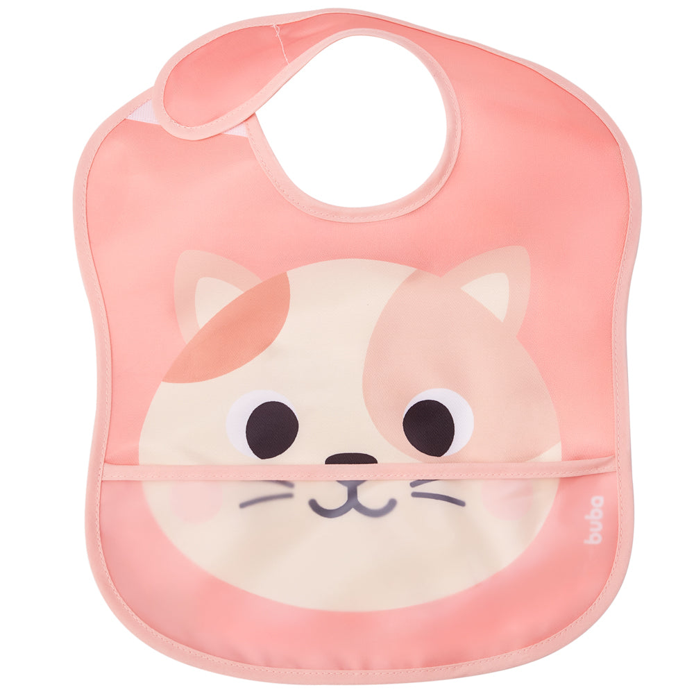 Babador Impermeável Com Bolso Pega Migalhas Buba - Gato