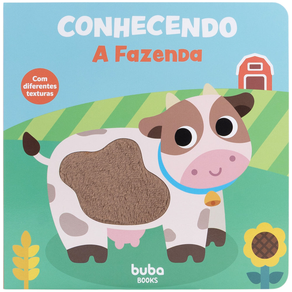 Livro Infantil Educativo Sensorial Buba Com Texturas - Conhecendo a Fazenda