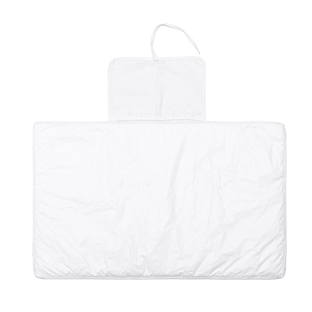 Trocador Portátil Bebê Impermeável em Algodão Branco