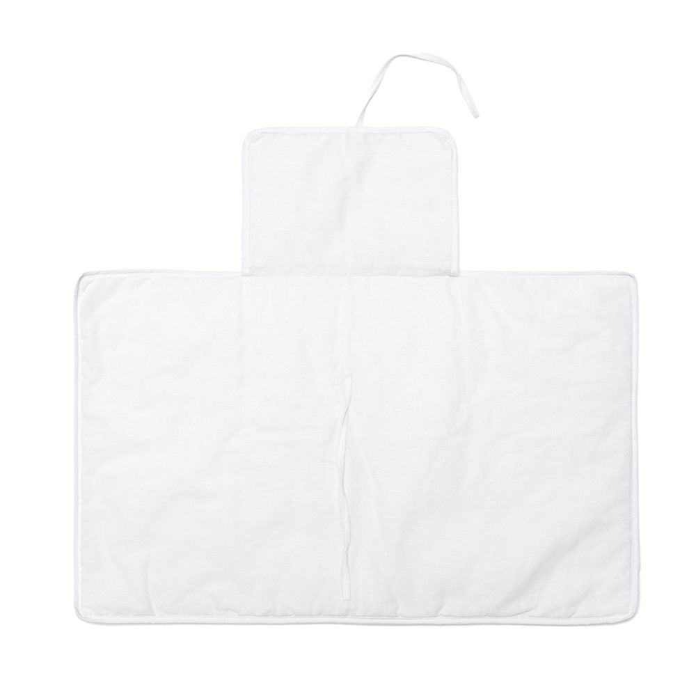 Trocador Portátil Bebê Impermeável em Algodão Branco