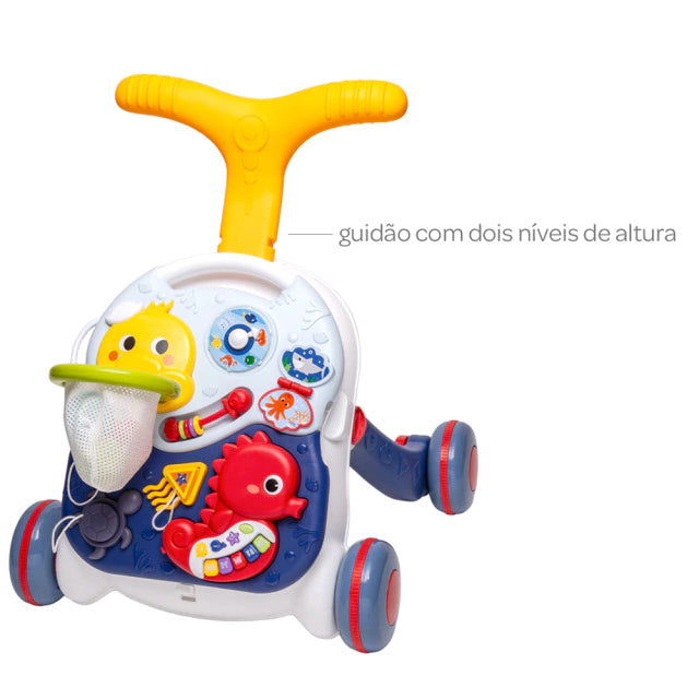 Andador e Mesinha 3 em 1 Buba com Atividades Interativas
