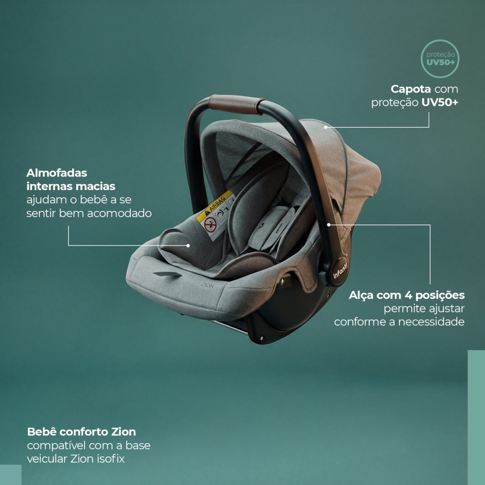 Carrinho Infanti Romanzo Essenza Trio Isofix - Bege Chrome