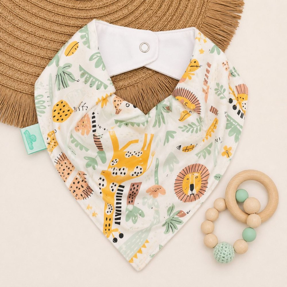 Bandana Impermeável para Bebê - Selva do Safari