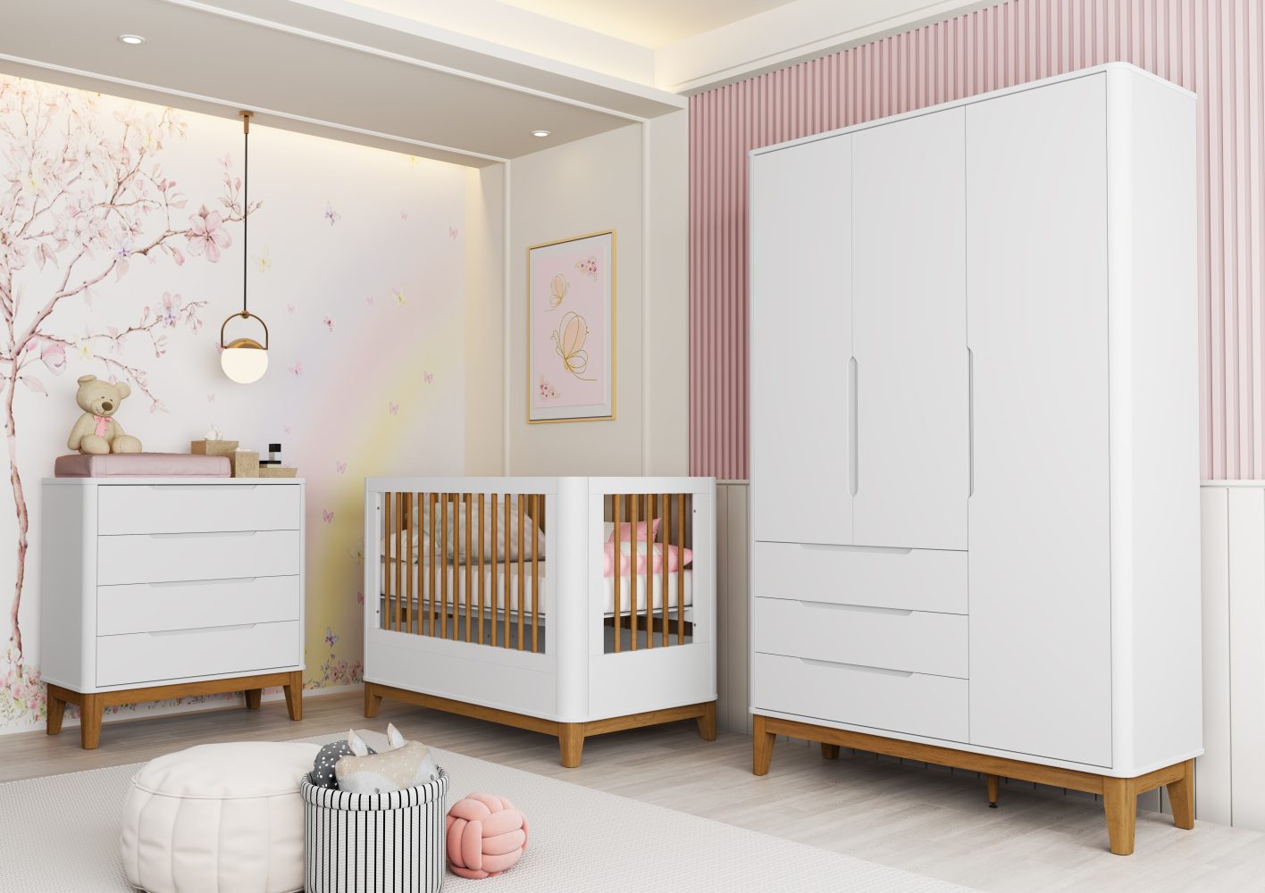Cômoda Boom 4 Gavetas Reller - Branco Fosco