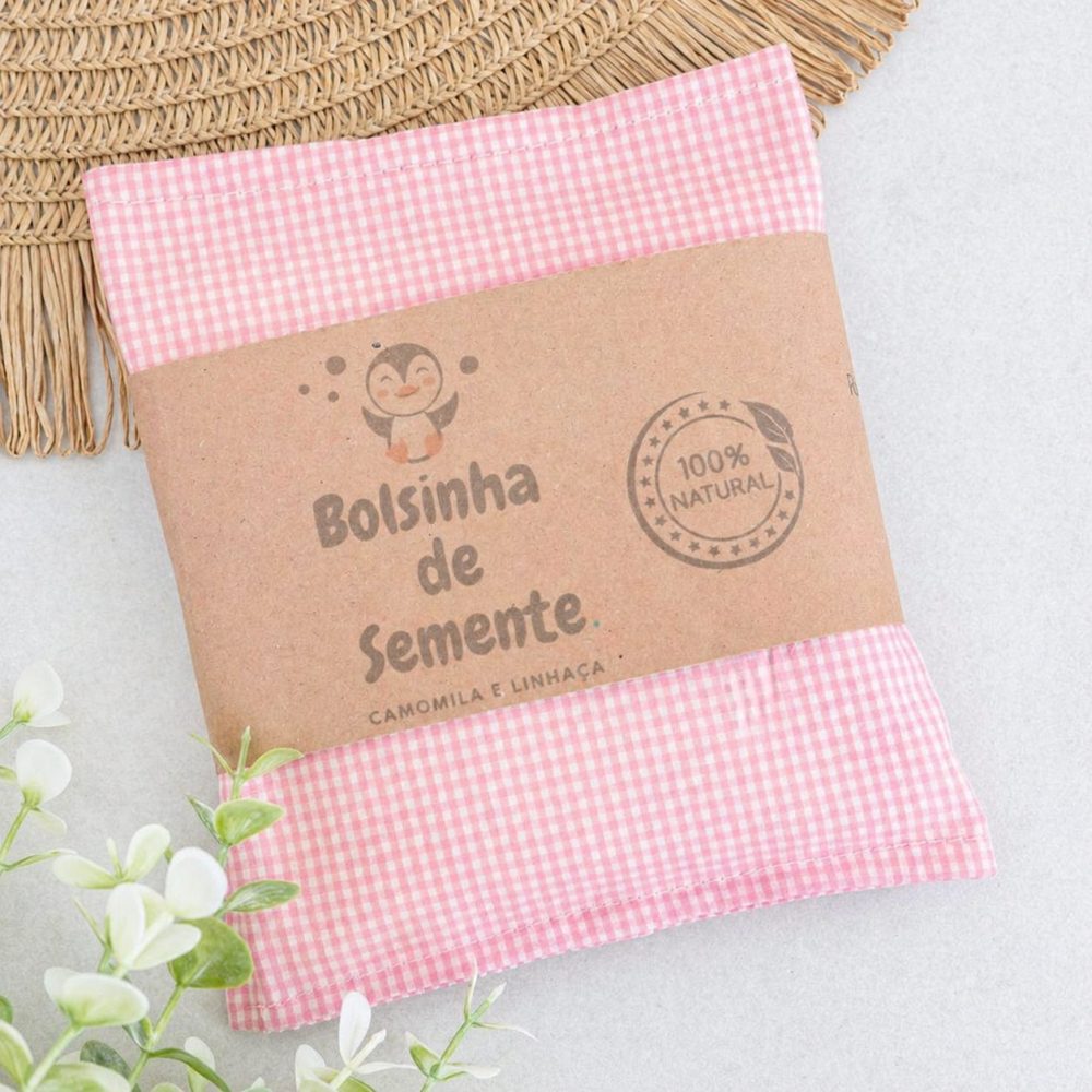 Bolsa Térmica de Sementes para Cólica - Rosa