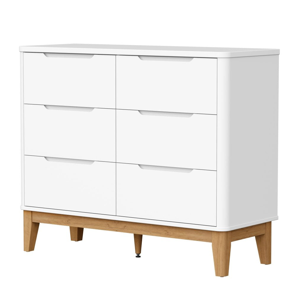 Cômoda Boom 6 Gavetas Reller - Branco Fosco